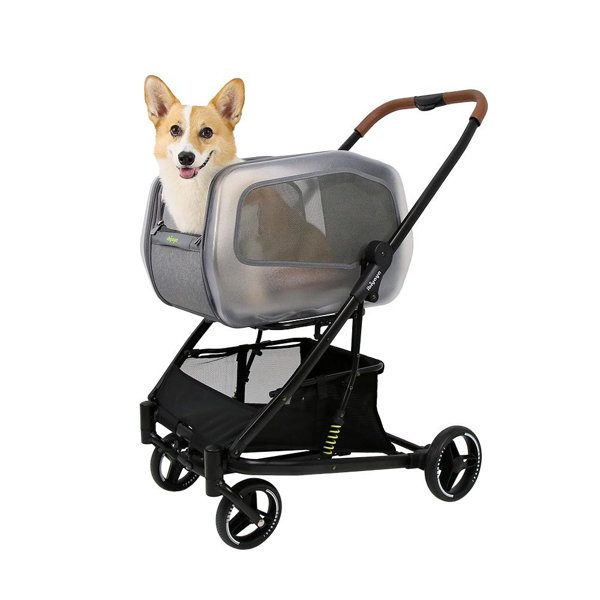 Ibiyaya NeoRider Multipurpose Detachable Pet Stroller Silver Mist
